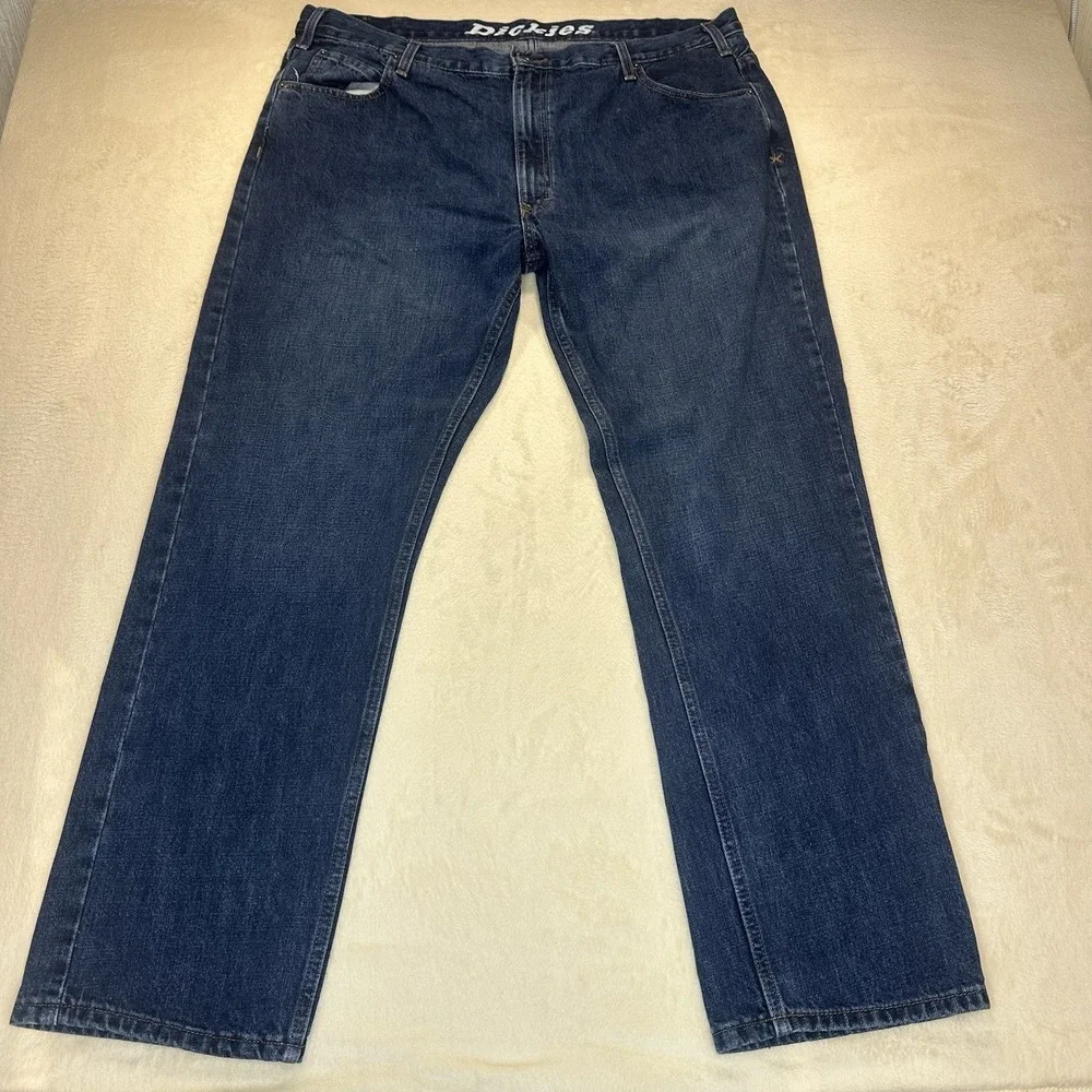 Dickies  Men's Slim Fit 40X30 Jeans - Dark Blue